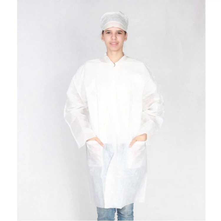 Blouse de laboratoire jetable-imperméable avec Velcro